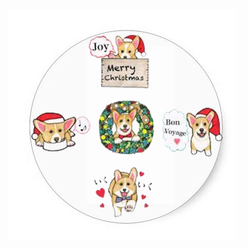 Corgi Christmas Stickers