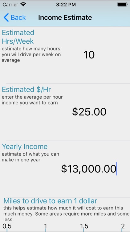 iDrive Car Calculator