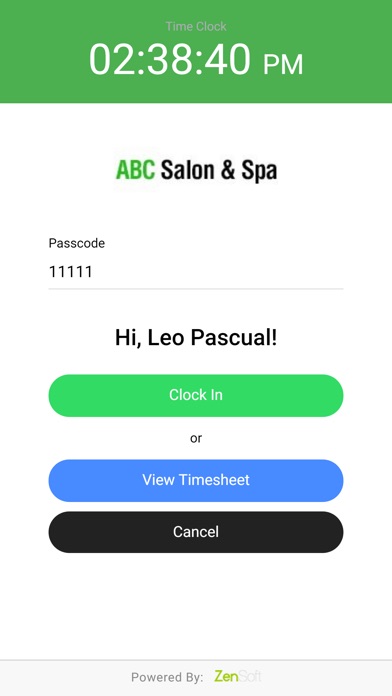 Zensoft Timeclock screenshot 2