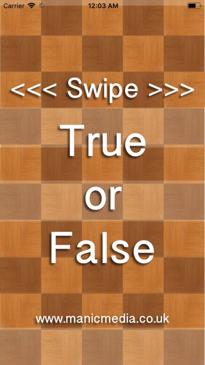 Swipe True or False