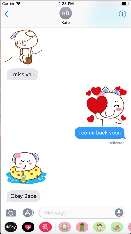 Cuti Kitty - Kitty Emoji GIF screenshot-3