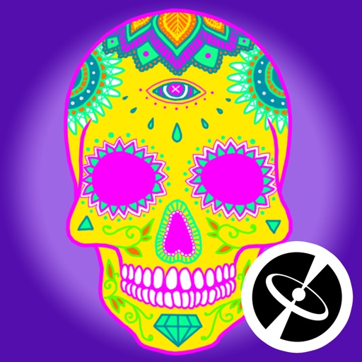 Psychedelic stickers icon