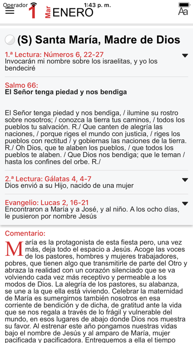 Evangelio diario 2019 screenshot 2