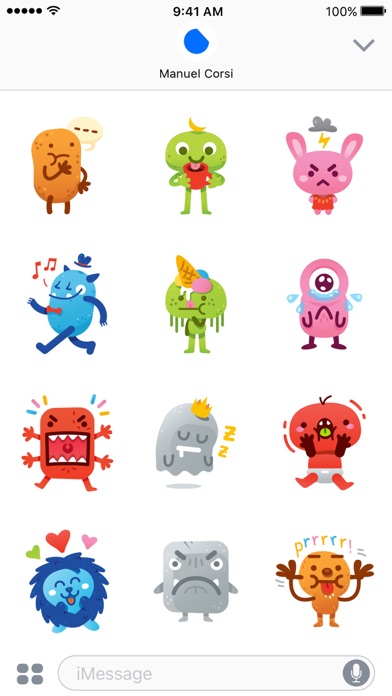 Cute Freak Monsters Emoji screenshot 3