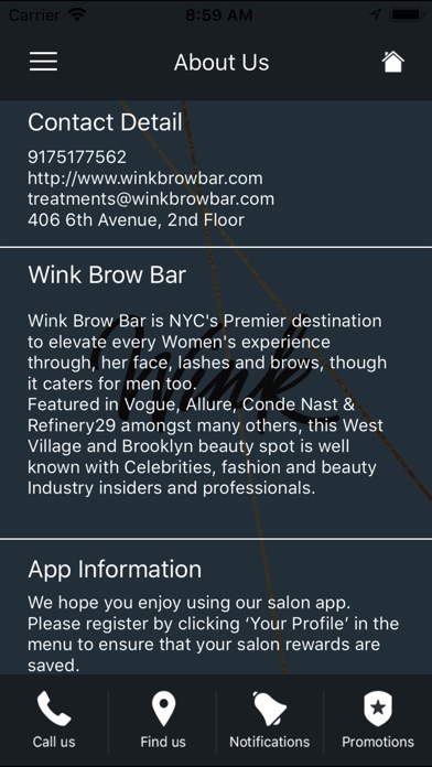 Wink Brow Bar screenshot 2