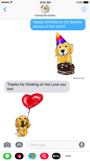 Golden Retriever Illustrated Stickers(圖4)-速報App