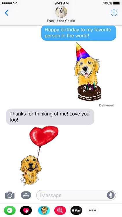 Golden Retriever Illustrated Stickers screenshot-3