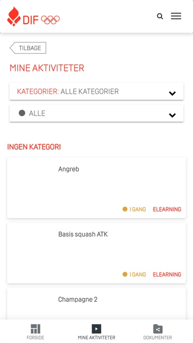 Idrættens E-læring screenshot 2