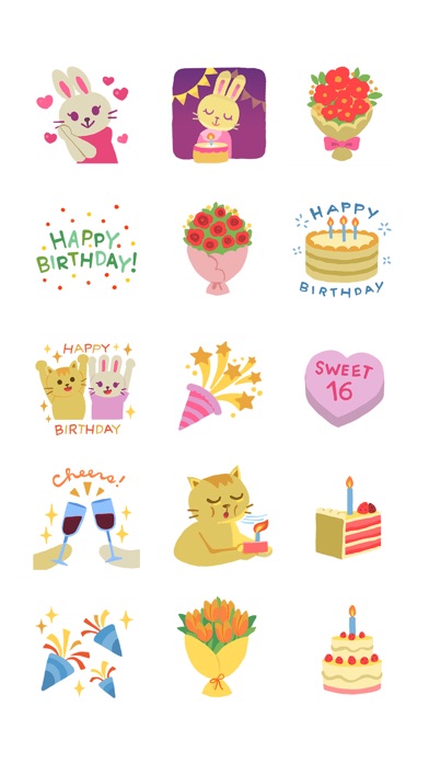Happy Birthday Party Stickers screenshot 3