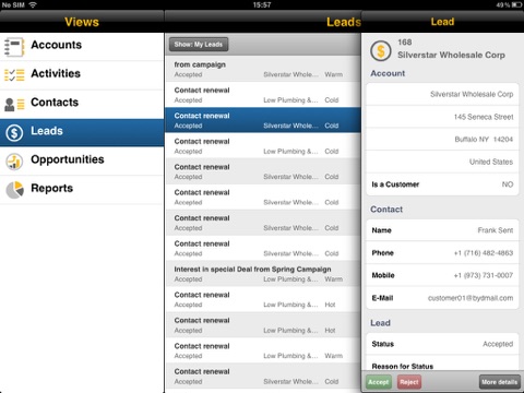 SAP Business ByDesign for iPad screenshot 3