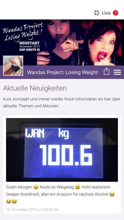 Wandas Project: Losing Weight