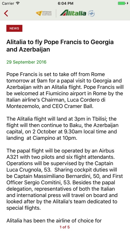 Alitalia On the Go screenshot-4