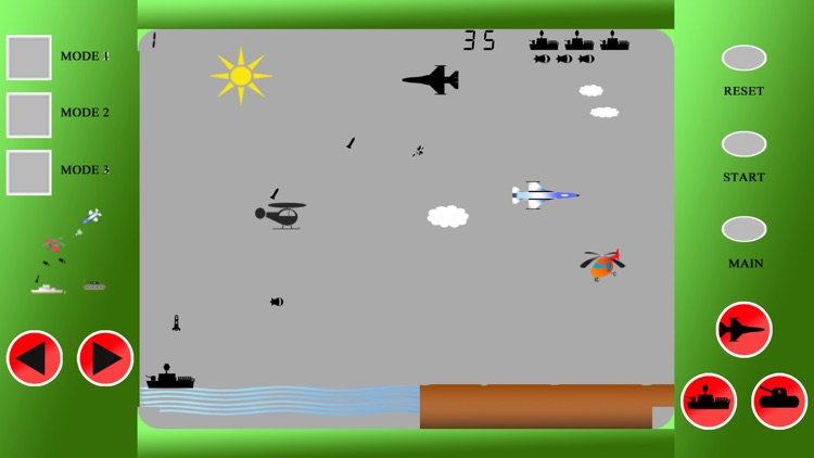 Helicopter vs Enemies Battle Retro