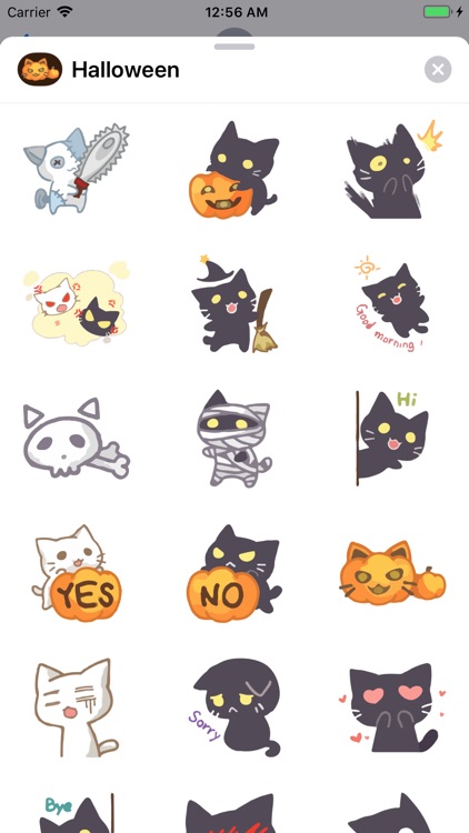Halloween Kitty Cat Emojis App