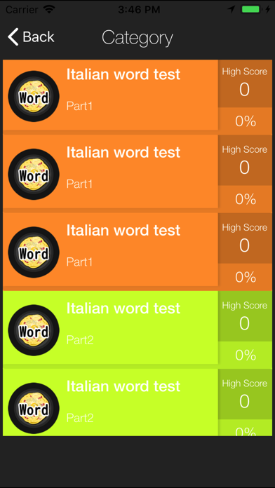 CELI/PLIDA Italian test screenshot 3