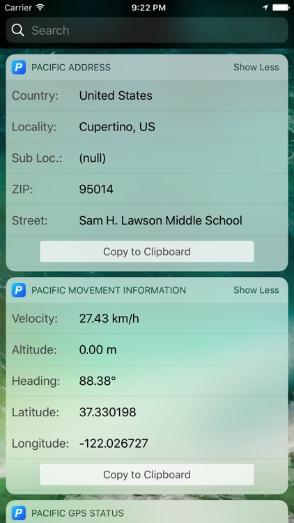 Pacific GPS Location Dashboard