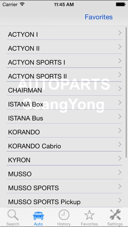 Autoparts for SsangYong