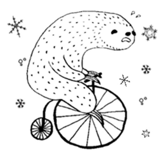 Lazy Sloth In Winter Sticker icon