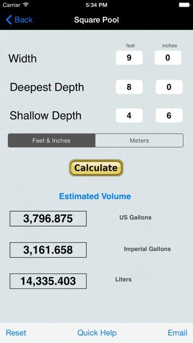 How to cancel & delete Pool Volume & Size from iphone & ipad 3