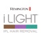 The Remington® iLIGHT® Hair Removal System is an at-home, FDA cleared device intended for permanent reduction in unwanted hair