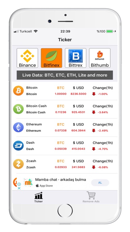 Crypto Coin Currency Ticker