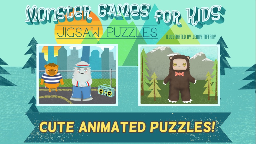 Monster Games for Kids: Jigsaw Puzzles HD