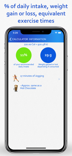 Kilojoules To Calories Conversion Chart