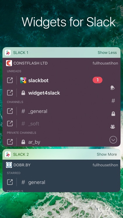 Widgets for Slack