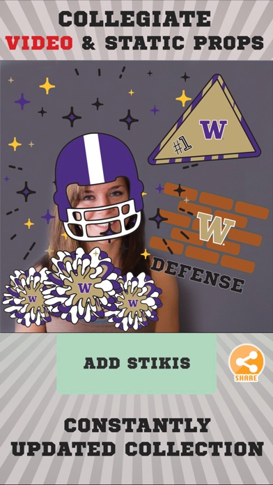 Washington Huskies Animated Selfie Stickers screenshot 2
