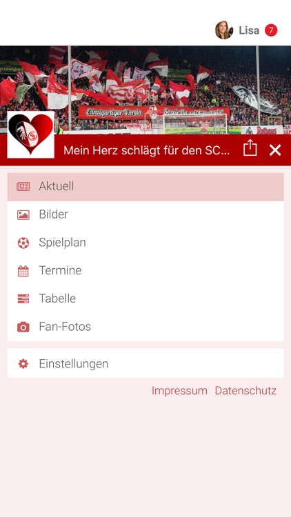 Herz für SC Freiburg