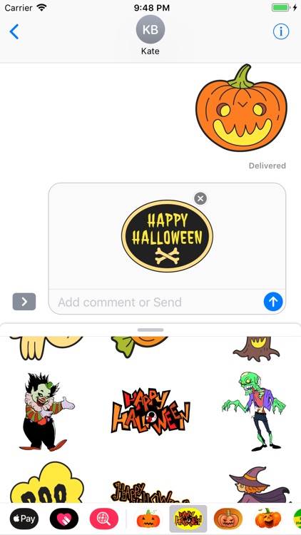 Happy Halloween Zombie Sticker