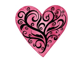 Share the love with these watercolor and tattoo-style heart stickers
