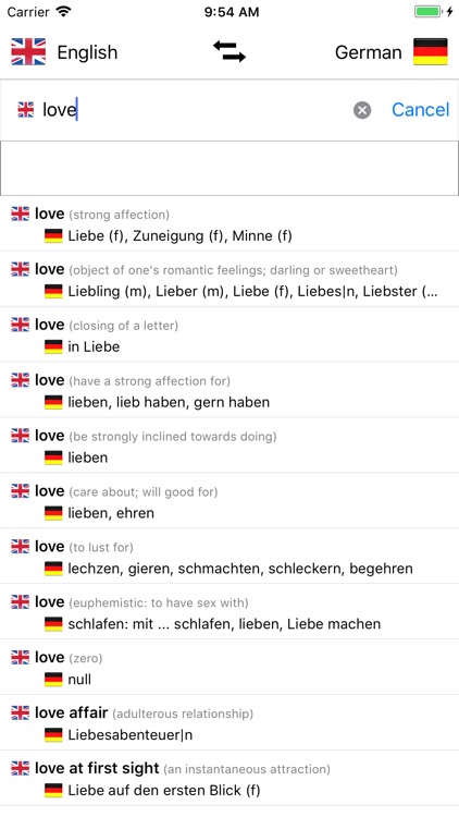 German/English Dictionary
