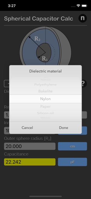 Spherical Capacitor Calculator(圖2)-速報App