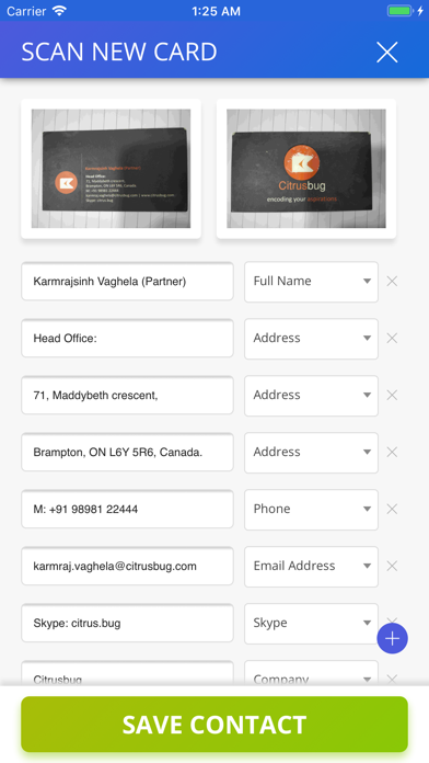 Business Card Scanner 2 screenshot 2