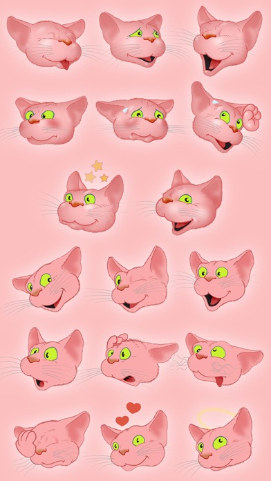 Pink Cat emoji screenshot 3