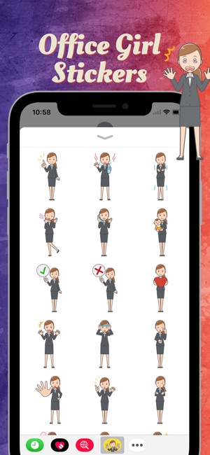 Office Girl Stickers(圖1)-速報App