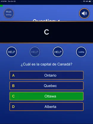 Captura de Pantalla 5 juego de preguntas millonario iphone