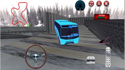 Snowy mountain bus driving Sim screenshot 4