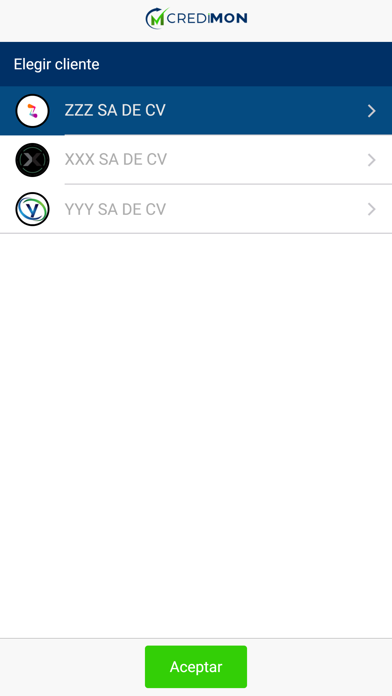 CREDIMON App screenshot 2