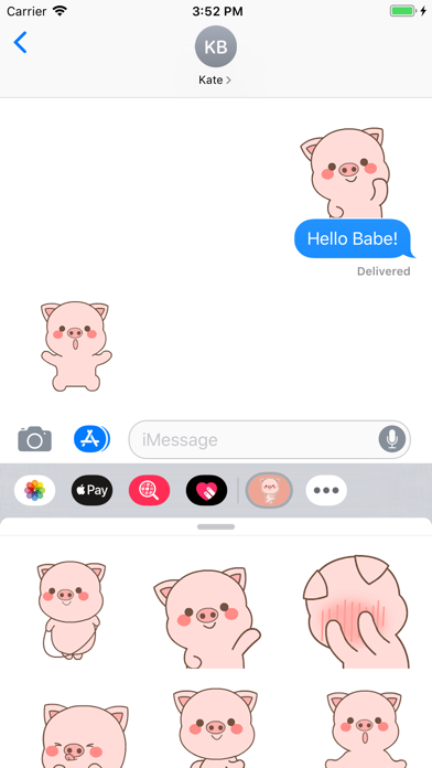 Baby Pig Animated Stickers screenshot 3