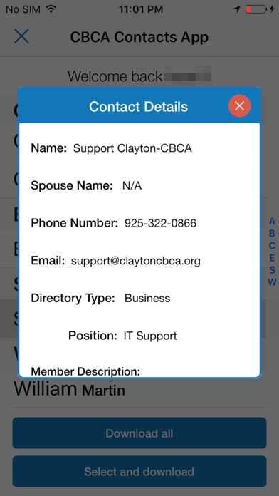 CBCA Contacts screenshot 4