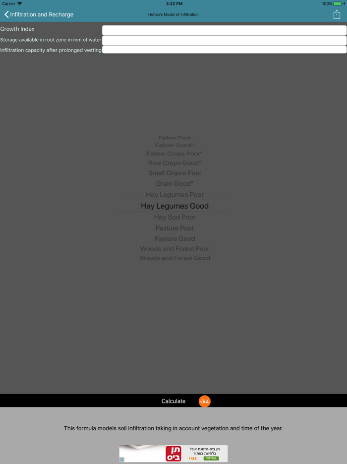 Hydrology Formulator