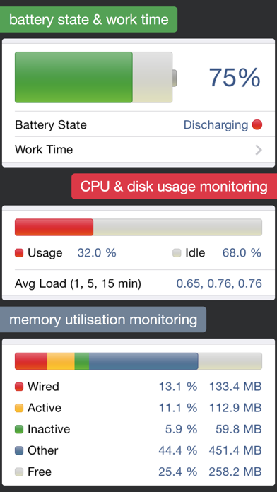 System Status - activity manager, network monitor, performance data & device info app Screenshot 1