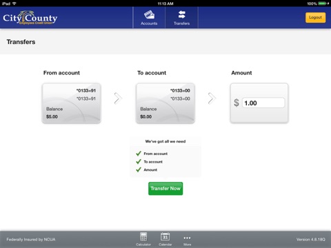 City County Employees Credit Union for iPad screenshot 4