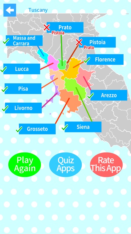 Italy Regions & Provinces Map Quiz
