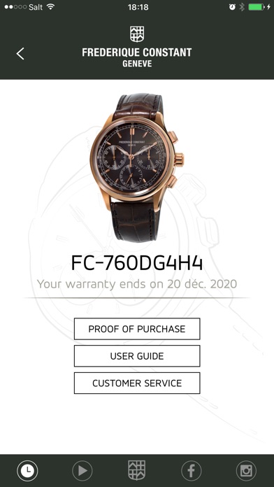 Frederique Constant Warranty screenshot 2