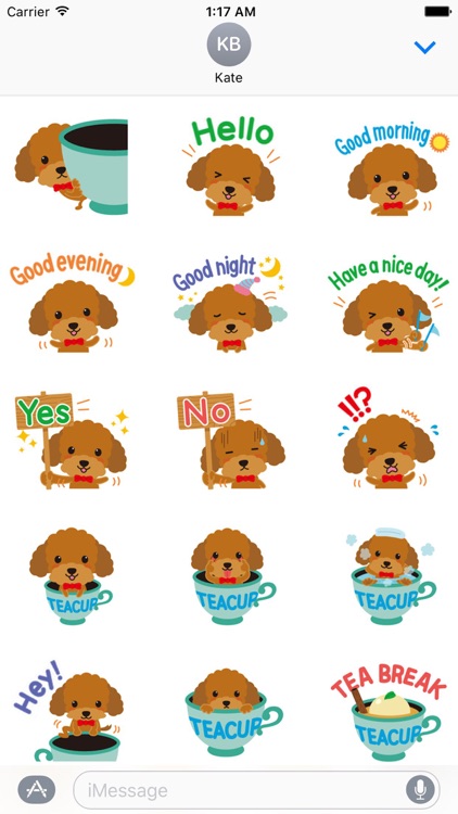 Cute Teacup Poodle Dog Sticker