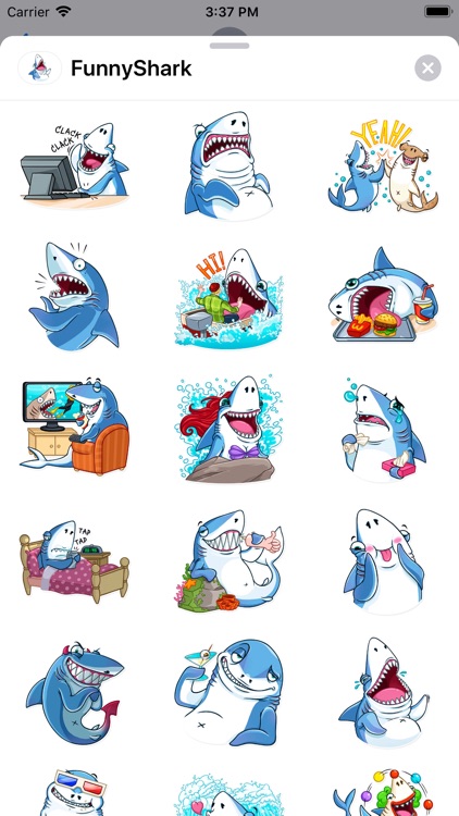 Funny Shark Sticker 2019