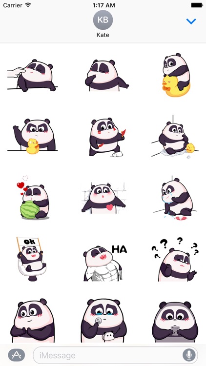 Pandamoji Moving Panda Sticker